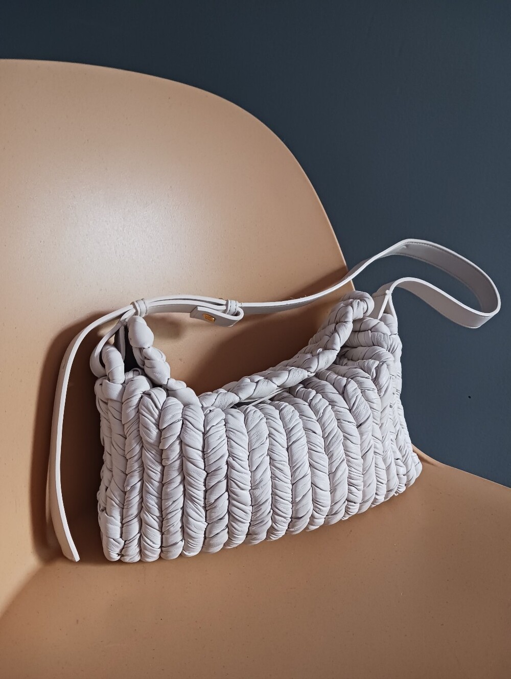 Nanushka The Basket Woven Shoulder Bag